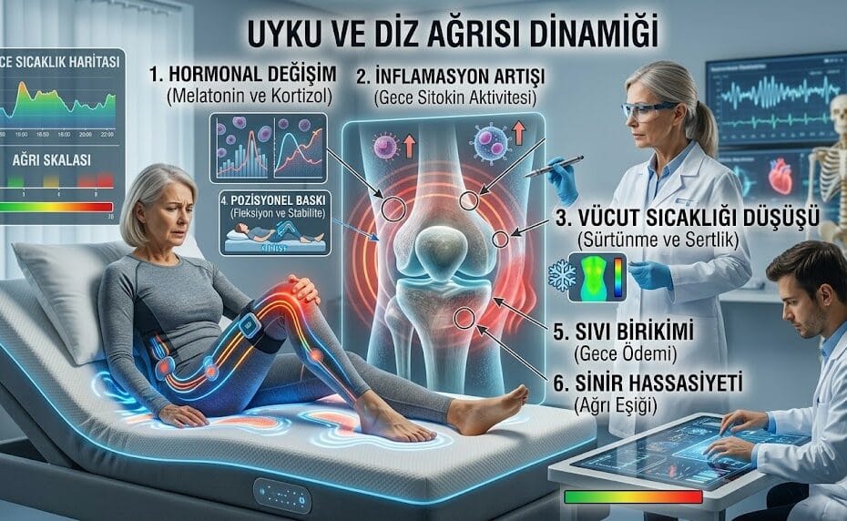 Diz Ağrısı Geceleri Neden Artar? 6 Temel Neden