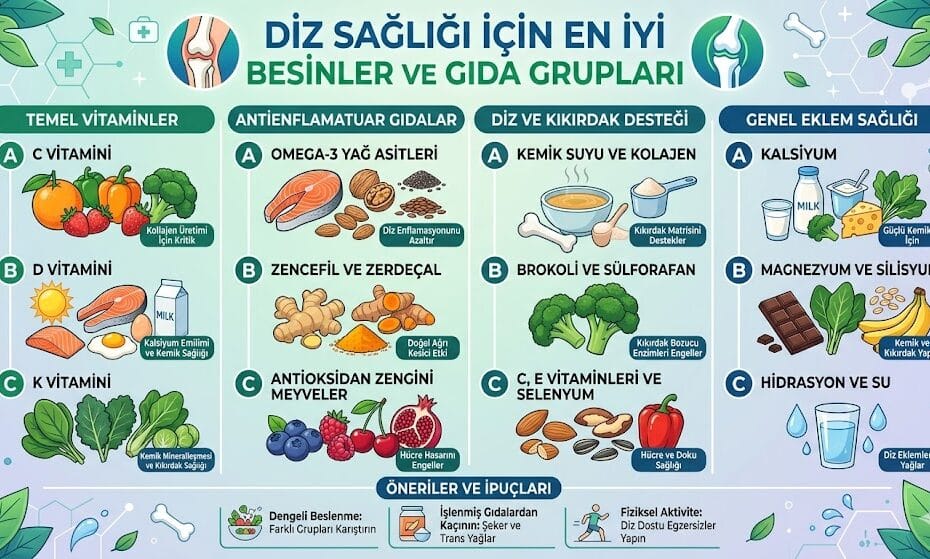 Diz Sağlığı İçin Besinler: En Önemli 8 Besin