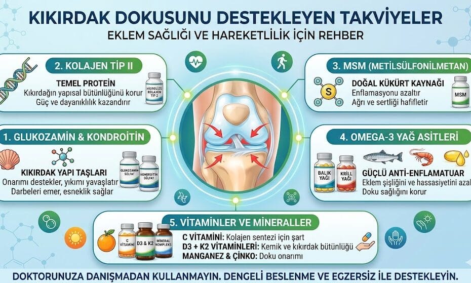 Kıkırdak Dokusunu Destekleyen Takviyeler - İlk 5 Takviye